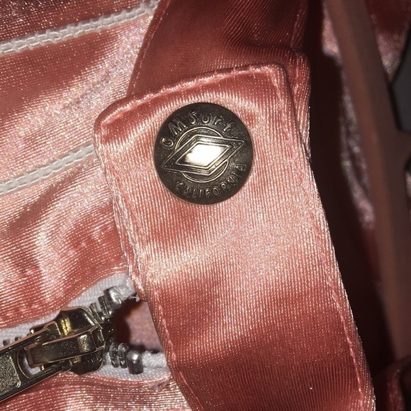 90’s Vintage Georges Marciano Pink stretchy satin short sleeve surf top - Picture 5 of 8